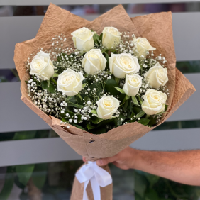  White Roses 15 Pcs 